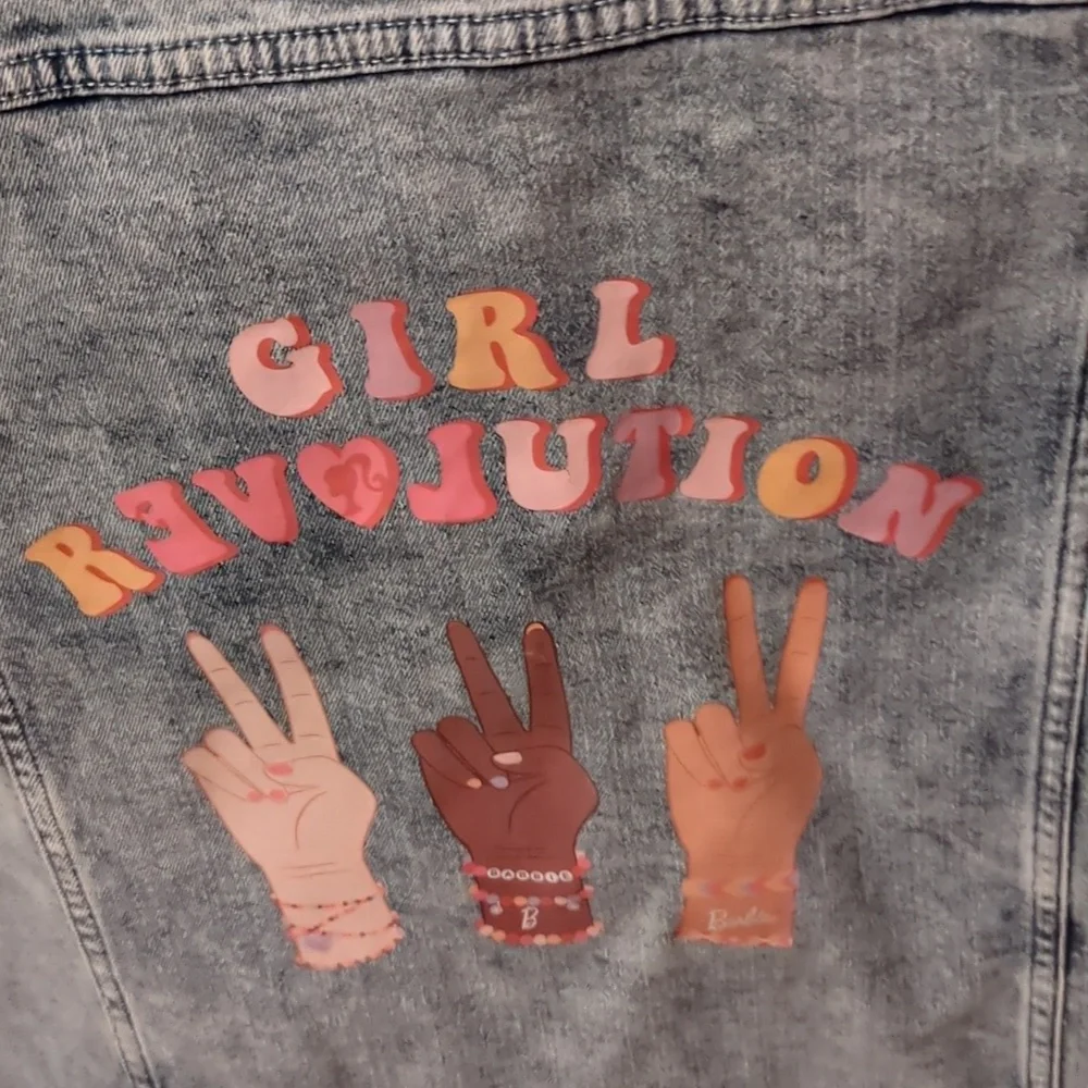 Barbie denim jean jacket XL size 14 to 16